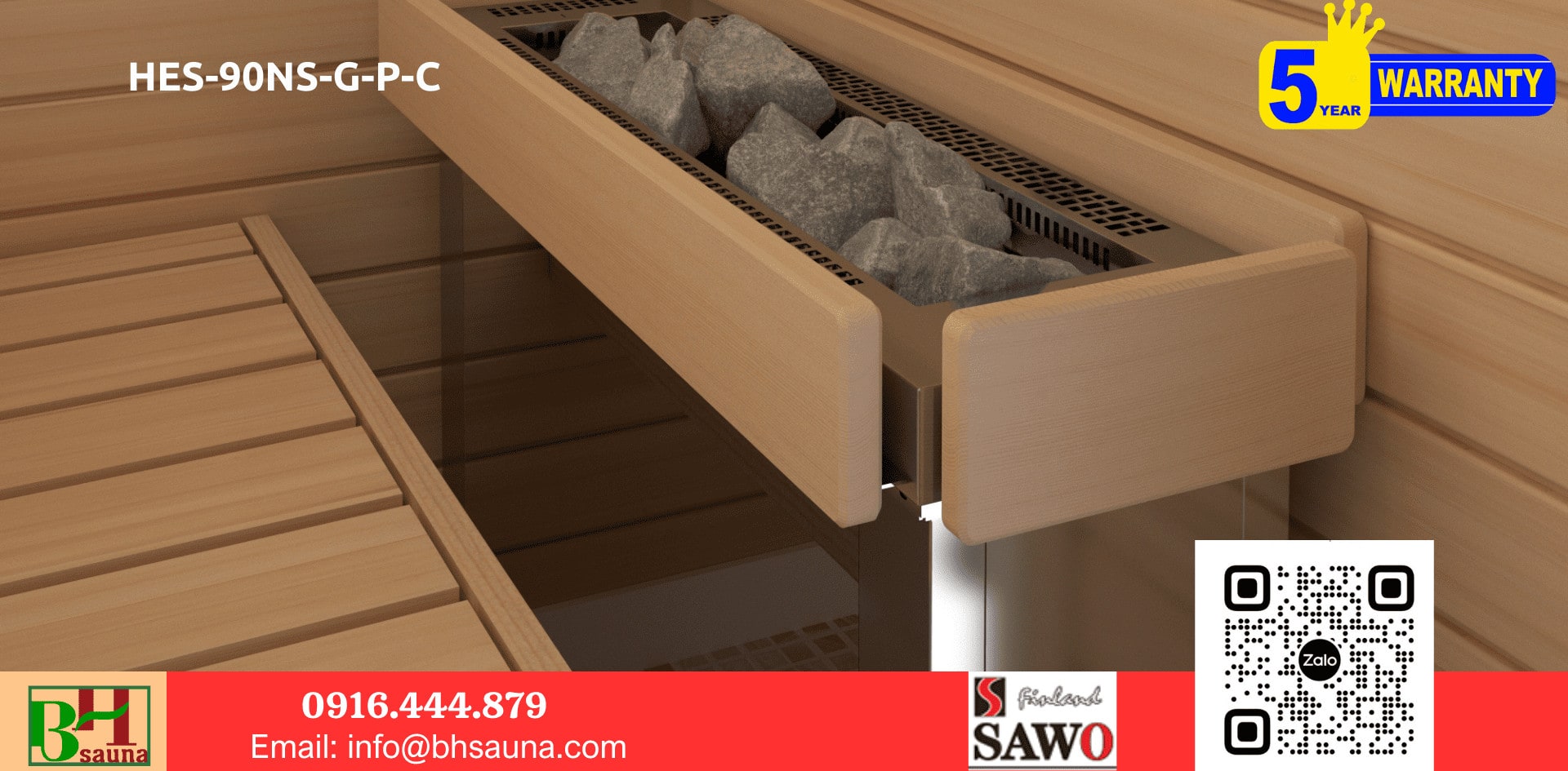 Top 5 máy xông hơi khô thịnh hành tại Việt Nam HES 90NS G P C
