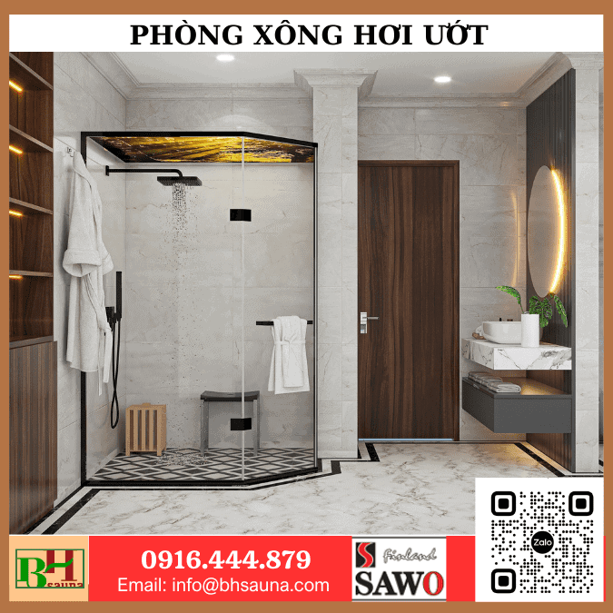 Báo giá phòng xông hơi mẫu 2024 Phòng xông hơi ướt_BHSAUNA