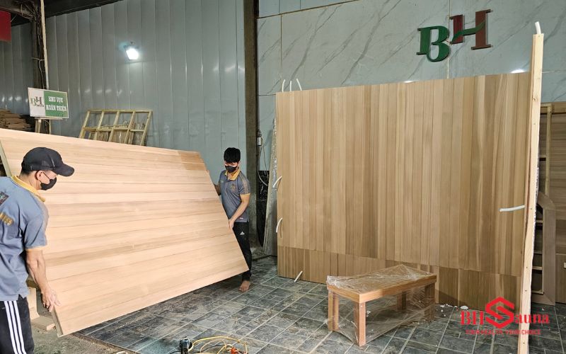 Phòng xông hơi kết hợp phòng tắm tinh tế, sang trọng Bhsauna - Đơn vị thi công lắp đặt phòng xông hơi kết hợp phòng tắm trọn gói