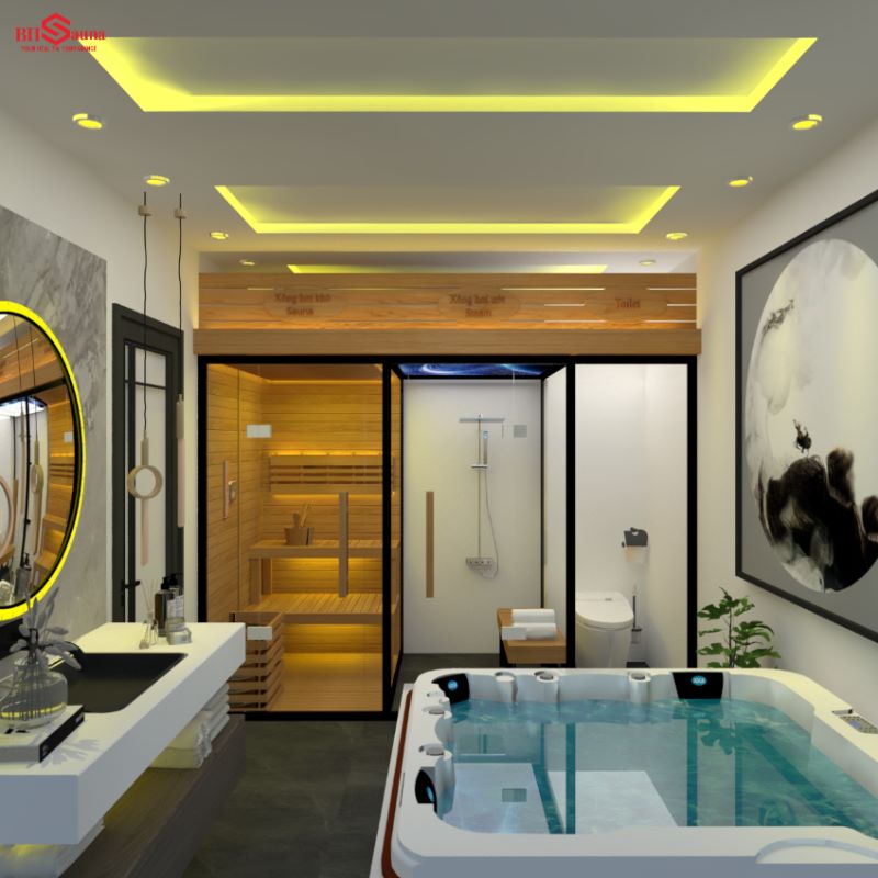 100+ mẫu phòng xông hơi nhỏ gọn cho căn hộ chung cư hiện đại Đảm bảo hệ thống thoát nước và điện