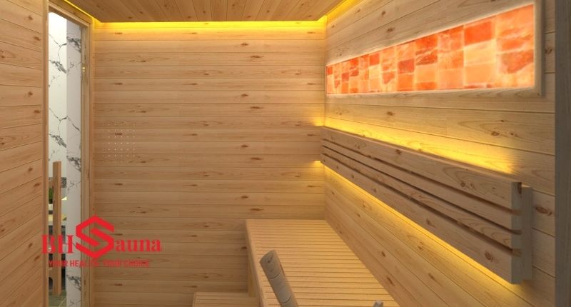 Phòng xông hơi phong cách Hàn Quốc - xu hướng mới 2025 Phòng xông hơi đá muối đơn giản