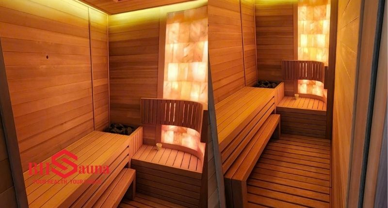 Phòng xông hơi phong cách Hàn Quốc - xu hướng mới 2025 Phòng xông hơi đá muối rất tốt cho việc tiêu hao mỡ thừa