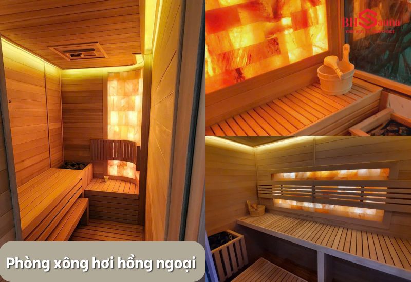 Top 5+ mẫu phòng xông hơi cải thiện tuần hoàn máu hiệu quả Phòng xông hơi hồng ngoại làm nóng sâu, tăng cường lưu thông máu hiệu quả