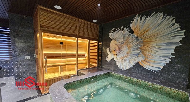 Thiết kế phòng xông hơi phong cách Nhật Bản sang trọng nhất Phòng xông hơi kết hợp bồn tắm mang đậm phong cách Nhật Bản