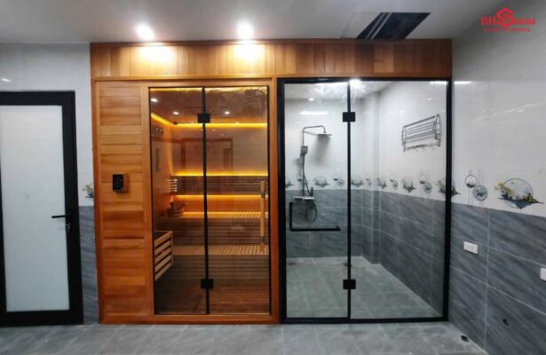 Phòng xông hơi kính cường lực cao cấp tại BHSauna