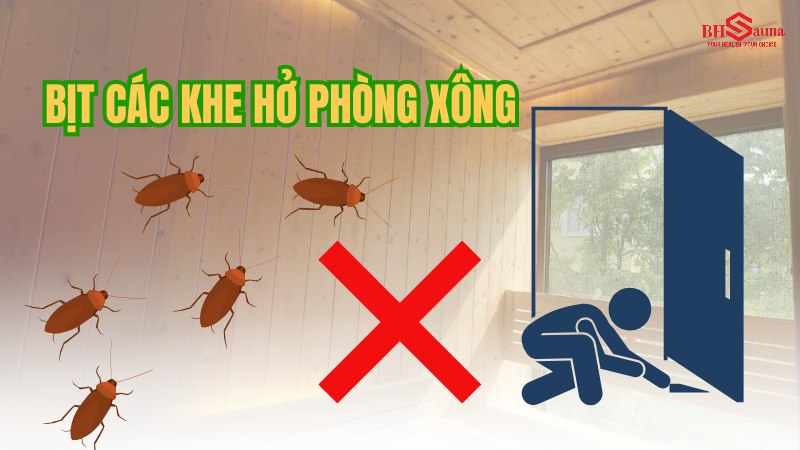 Top 5+ cách xử lý phòng xông hơi có gián hiệu quả nhất Kiểm tra và bịt kín các khe hở, lối vào của gián