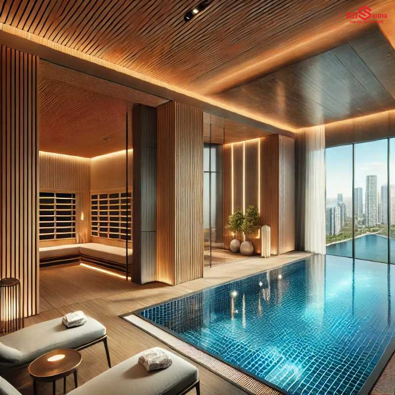 10+ Mẫu phòng xông hơi kết hợp hồ bơi trong nhà đẹp nhất 2025 Mẫu phòng xông hơi kết hợp hồ bơi trong nhà biệt thự
