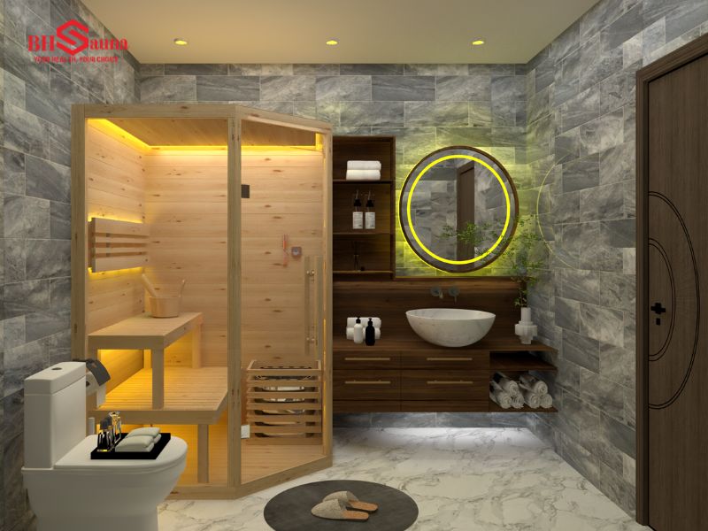 Top 5+ Mẫu phòng xông hơi thải độc cơ thể hiệu quả, giá tốt Phòng xông hơi khô lục giác nhỏ gọn của BHSauna