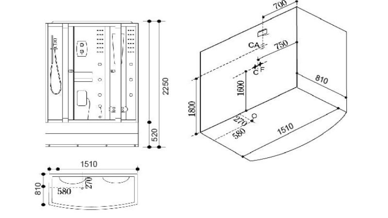 Top 8 Bản vẽ cad phòng xông hơi chi tiết, dễ đọc Bản vẽ CAD phòng xông hơi khô với cửa kính hiện đại