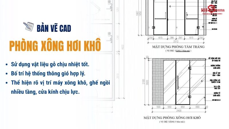 Top 8 Bản vẽ cad phòng xông hơi chi tiết, dễ đọc Bản vẽ CAD phòng xông hơi khô