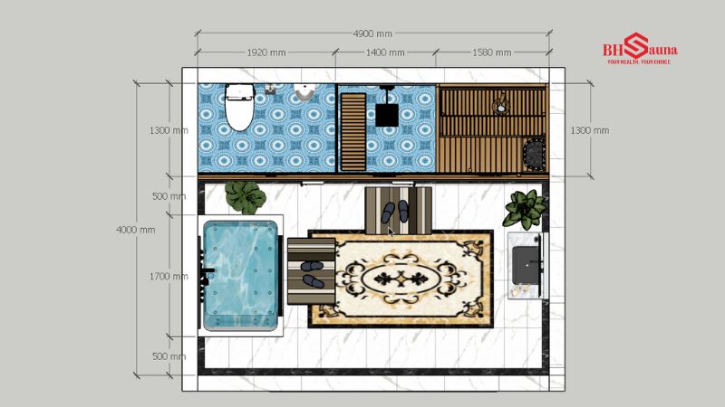 Top 8 Bản vẽ cad phòng xông hơi chi tiết, dễ đọc Bản vẽ cad phòng xông hơi trong phòng tắm