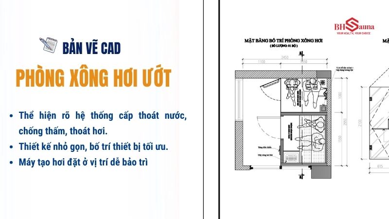 Top 8 Bản vẽ cad phòng xông hơi chi tiết, dễ đọc Bản vẽ CAD phòng xông hơi ướt