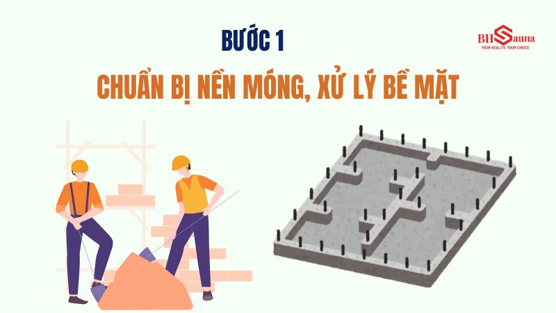Cách xây phòng xông hơi không bị nứt gạch hiệu quả, đơn giản Cách xây phòng xông hơi không bị nứt gạch: Chuẩn bị nền móng và xử lý bề mặt