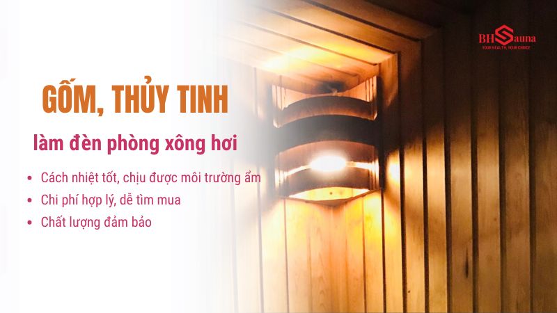 Top 10+ các loại đèn trong phòng xông hơi phổ biến nhất Chất liệu gốm, thủy tinh làm đèn trong phòng xông hơi