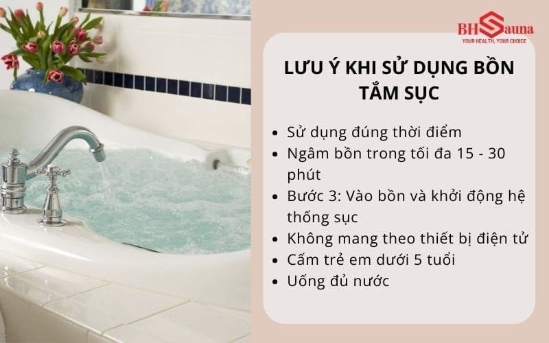 Hướng dẫn cách sử dụng bồn tắm sục với 7 bước đơn giản Lưu ý trong cách sử dụng bồn tắm sục