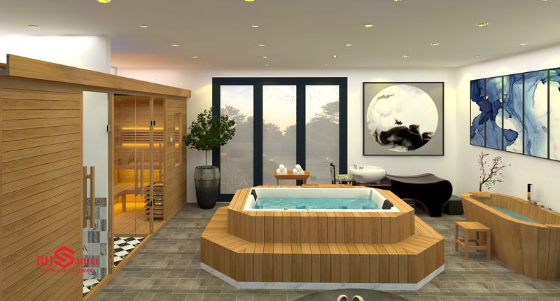 Phòng xông hơi khô và xông hơi ướt đều sử dụng nhiệt độ cao