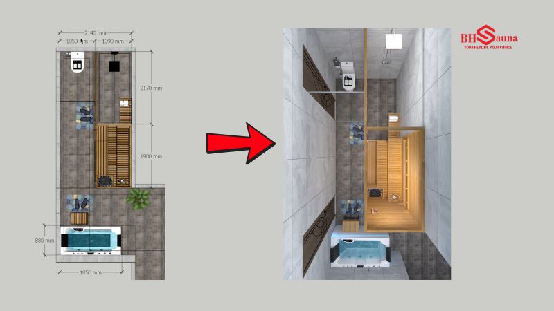 Top 8 Bản vẽ cad phòng xông hơi chi tiết, dễ đọc Thiết kế phòng xông hơi khô hiện đại
