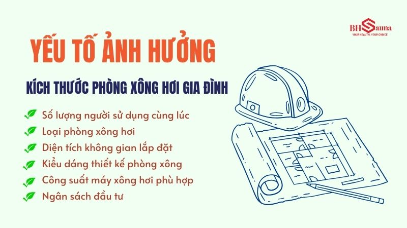 Kích thước phòng xông hơi gia đình chuẩn nhất hiện nay Yếu tố ảnh hưởng đến kích thước phòng xông hơi gia đình