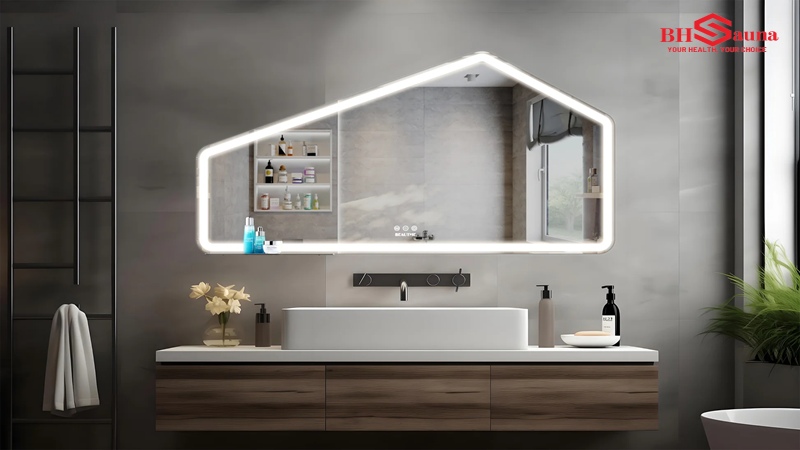 Gương chống mờ phòng tắm cao cấp, nhấn mạnh sự tiện nghi Sản phẩm cần được ưu tiên sử dụng trong khí hậu ẩm