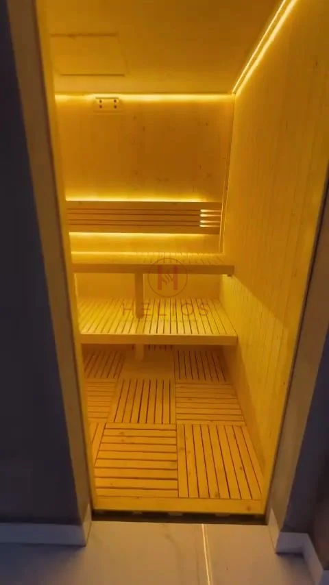Phòng xông hơi Anh Chuyên Hải Phòng Tổng thể cabin sauna của công trình Hải Phòng